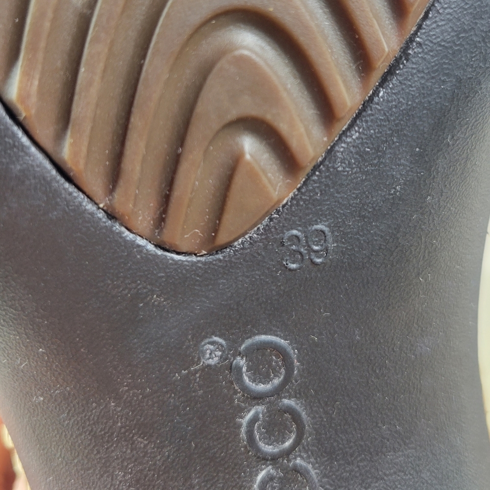 ECCO Sussex Brown Leather Floral Tooled Mary Jane Clogs Women’s size EU 39 - Picture 8 of 16